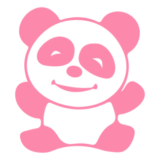 Happy Panda Decal (Pink)